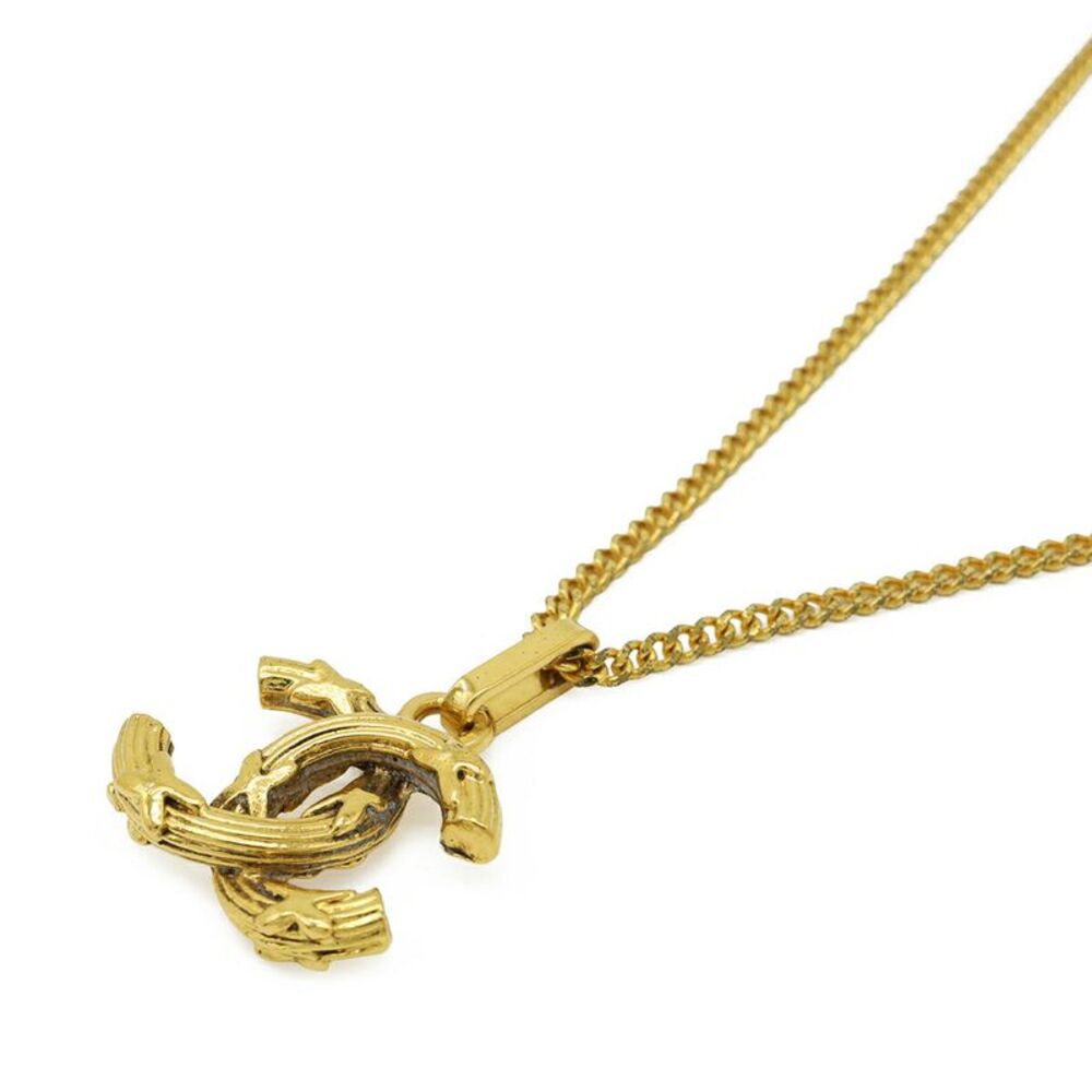 Chanel Coco Mark Chain Necklace Pendant Gold - Picture 3 of 6